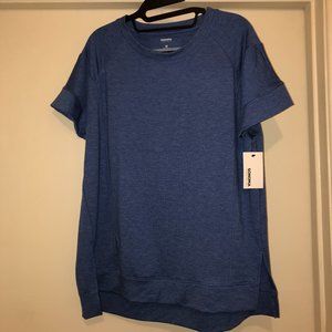 NWT Sonoma Supersoft Super Soft Tunic Top Blue Med Short Sleeve T-Shirt